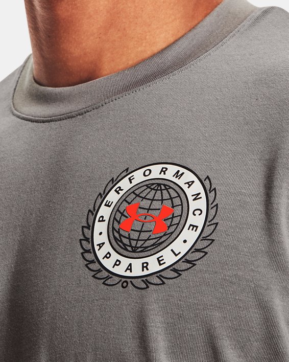 Men's UA Alma Mater Crest Short Sleeve, Gray, pdpMainDesktop image number 3